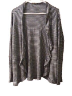 Womens Size S Black Cardigan Shrug Long Sleeve Pockets Open Front Knit Top